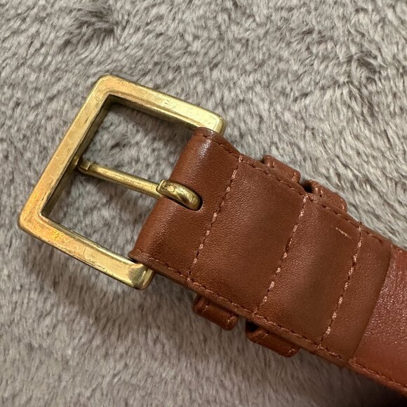 Coach Men's Brown Leather Belt Size 42 105 cm - Picture 3 of 7